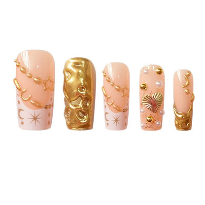 Decorative Gold Embellished Nail Art Kit Acalora