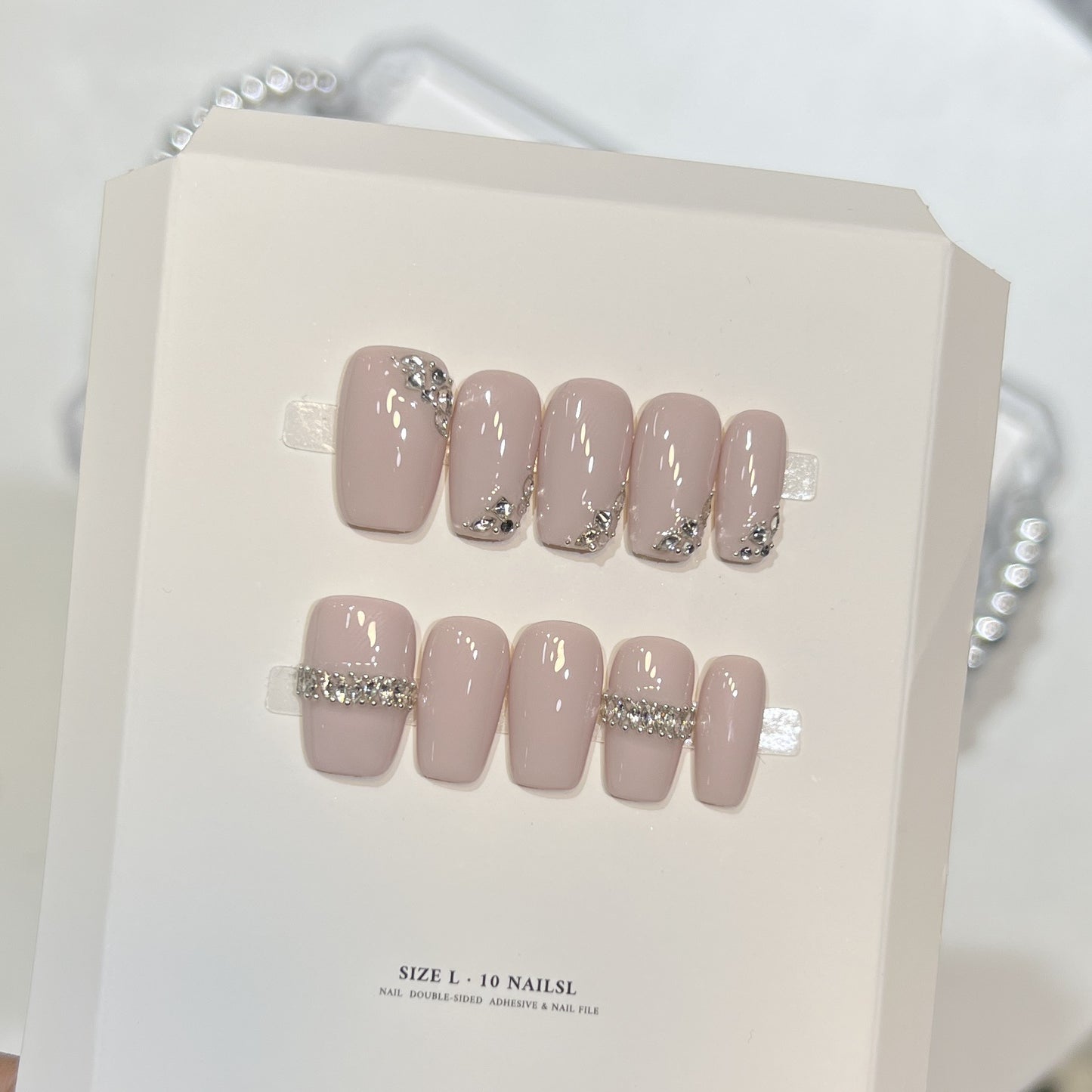 Luxury Rhinestone-Embellished Press-On Nail Set Acalora