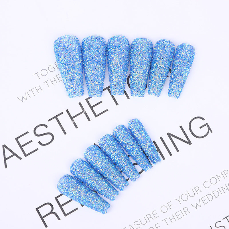 High-quality artificial nails with glitter effects Acalora