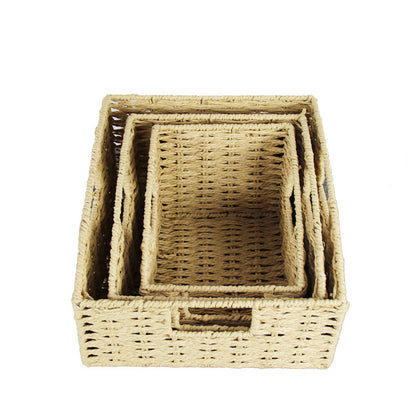 Natural Fiber Rectangular Storage Basket Acalora