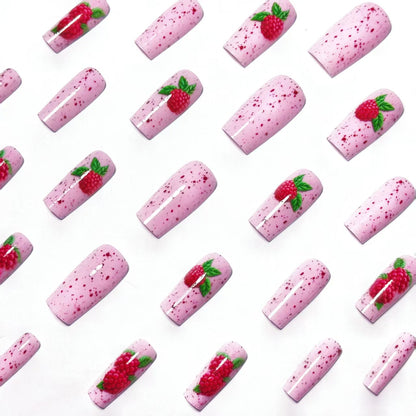 3D Raspberry Nail Art Acalora