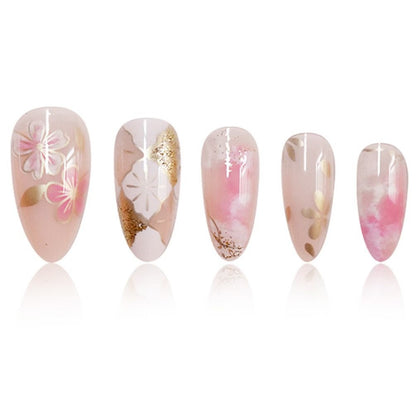 Floral Embellished Press-On Nail Art Acalora