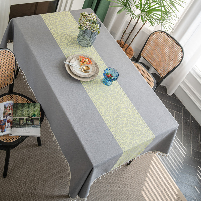 Textured Woven Decorative Tablecloth