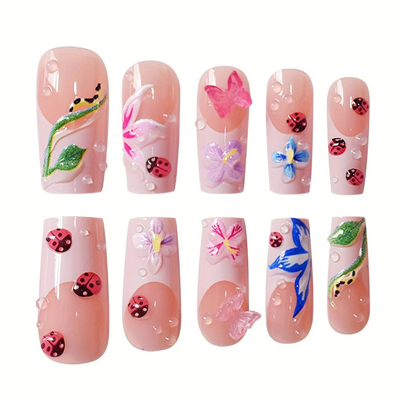 Floral Artistry Press-On Nails Acalora
