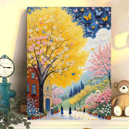 Scenic Autumn Landscape Canvas Art Print