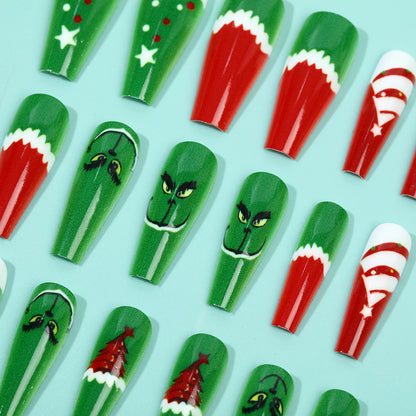 Festive artificial nails with Christmas motifs Acalora