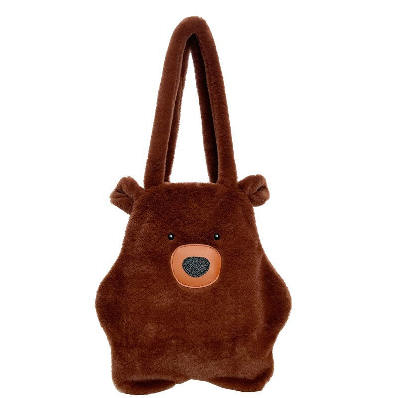 Plush Bear-Themed Tote Bag Acalora
