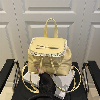 Cute Lace-Trimmed Mini Backpack Acalora