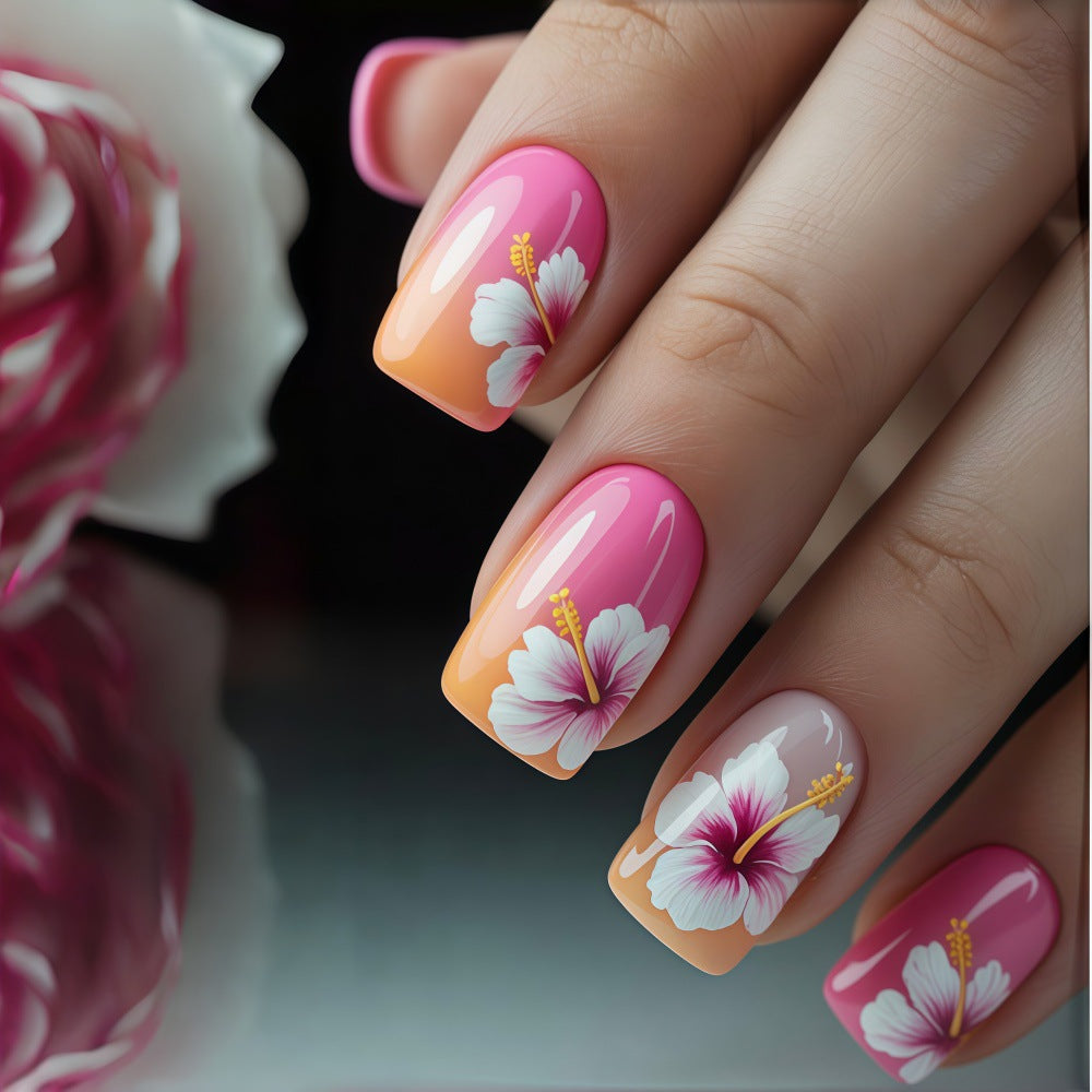 Floral Artificial Nails Acalora