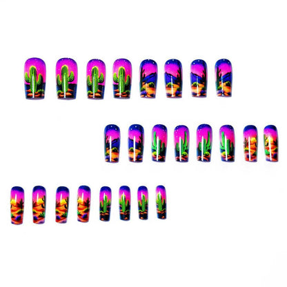 Artistic Desert-Themed Nail Art Acalora