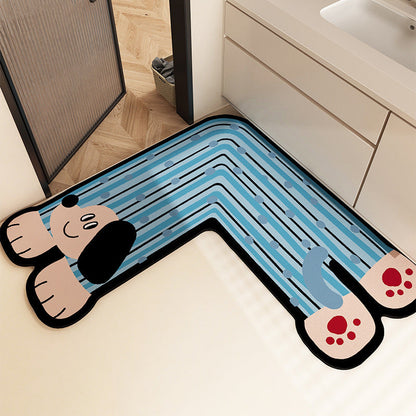 Fun-Filled Cartoon-Themed Bath Mat