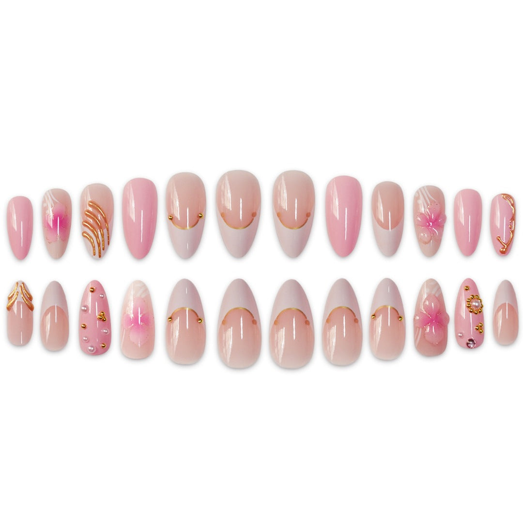 Elegant Floral Stiletto Nail Art Acalora