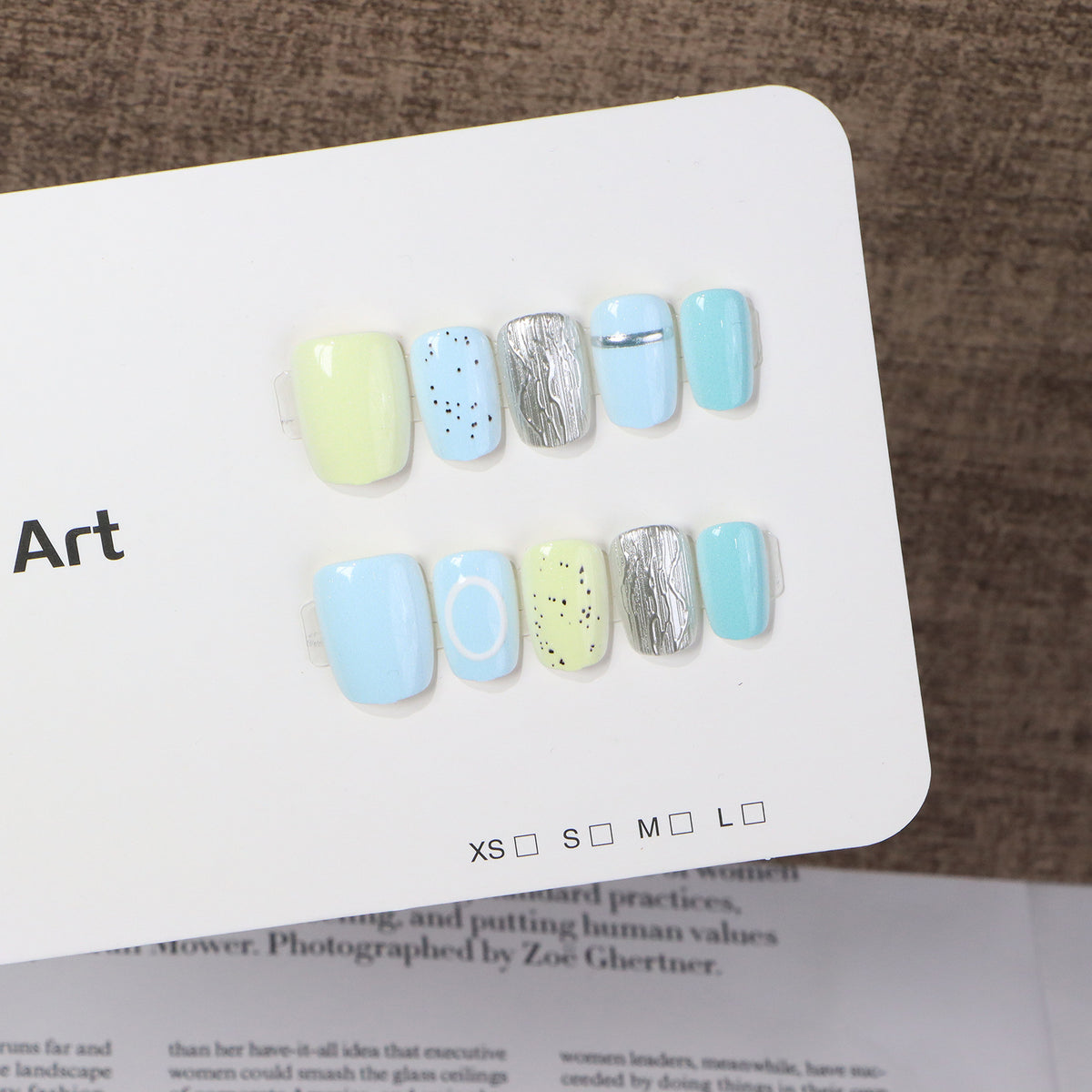 Creative Geometric Press-On Nail Art Acalora