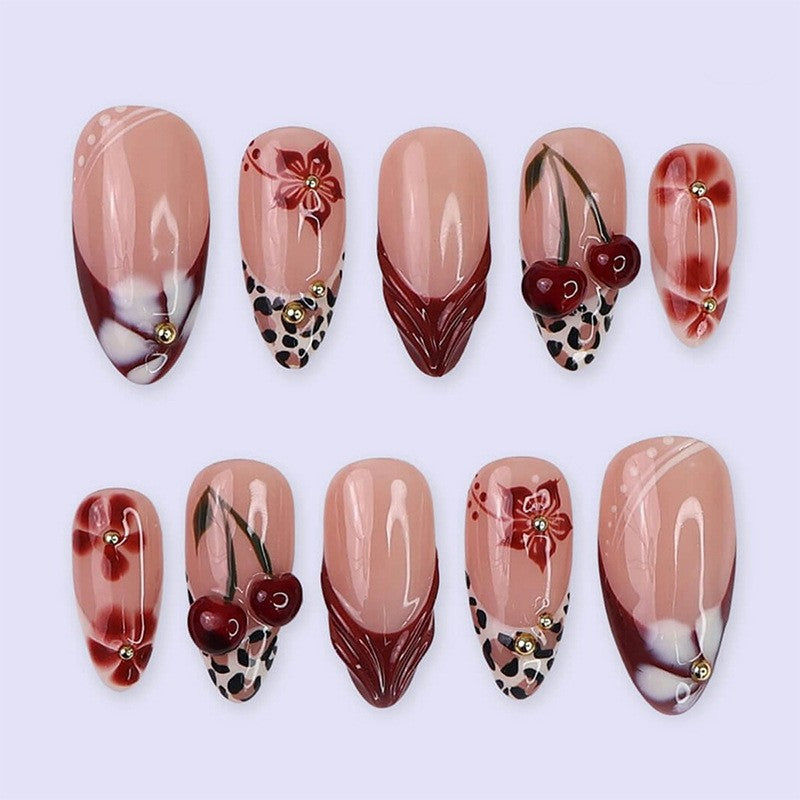 Creative Nail Art Set with Floral and Animal Designs Acalora