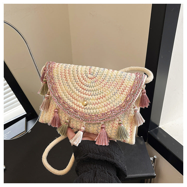 Bohemian Woven Clutch Bag Acalora