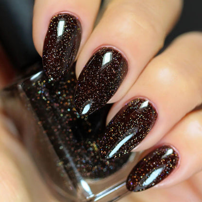 Glamorous artificial nails with glitter Acalora