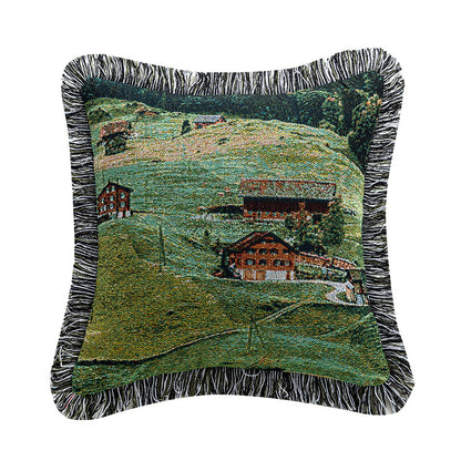 Scenic Nature-Themed Decorative Pillow