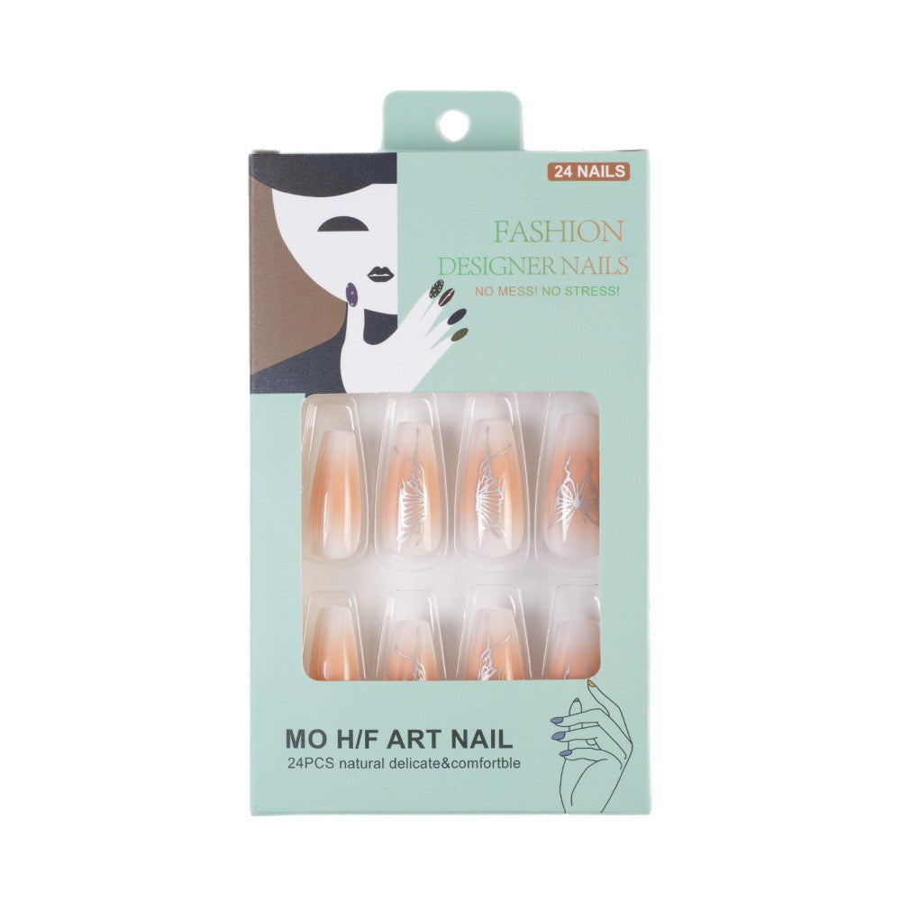 Artifical nails with elegant butterfly design Acalora