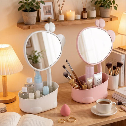 Cute Animal-Themed Desktop Makeup Organizer