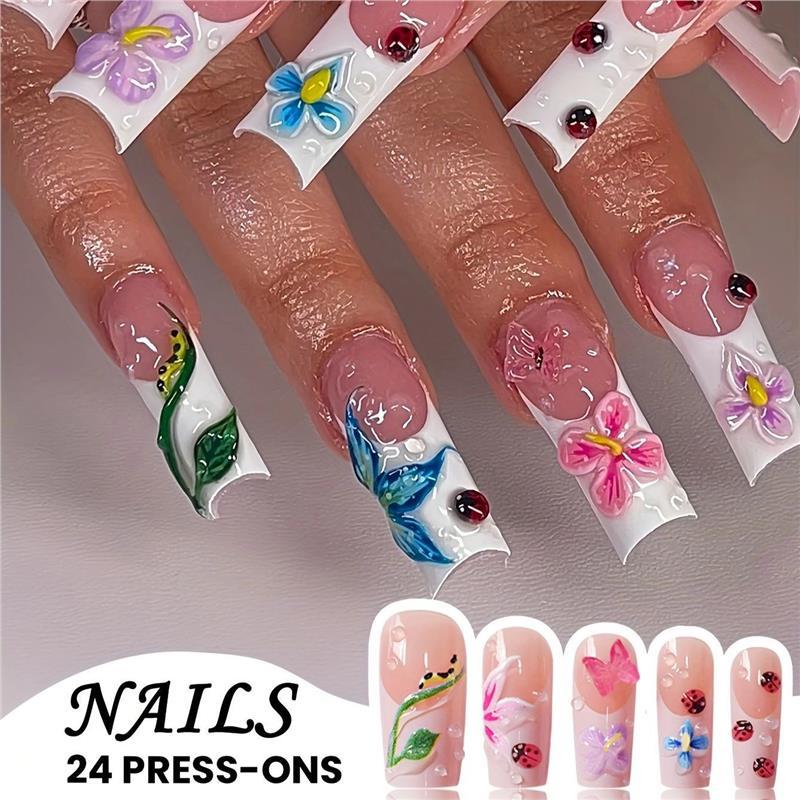 Floral Artistry Press-On Nails Acalora