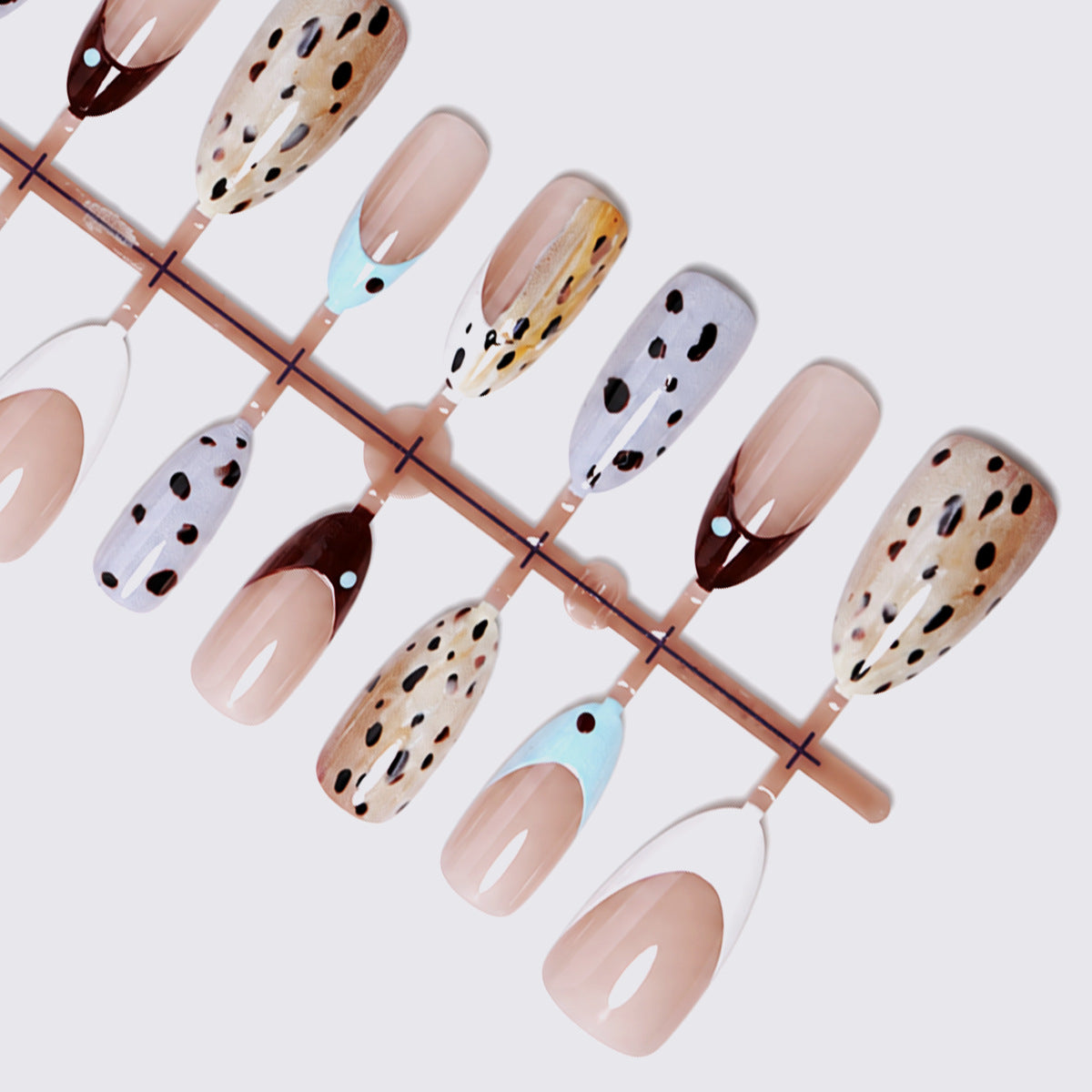 Artistic Stiletto Press-On Nail Design Acalora