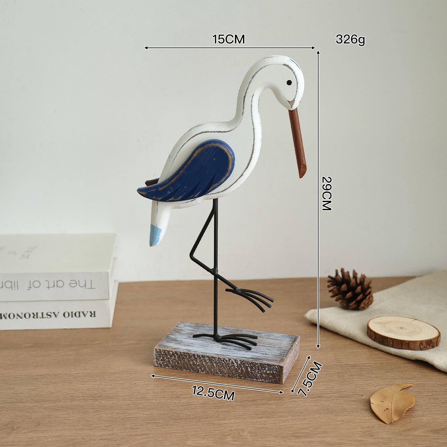 Decorative Stork Statue Accent