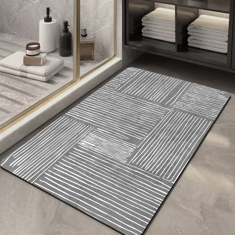 Contemporary Geometric Bath Rug Acalora