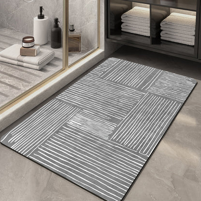 Contemporary Geometric Bath Rug Acalora