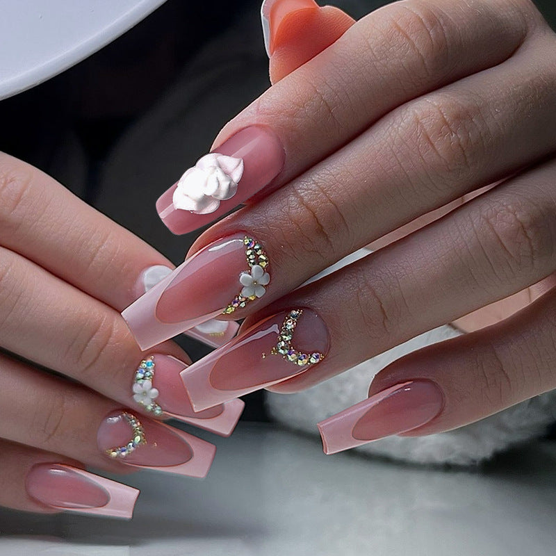 Decorative Floral Press-On Nails Acalora