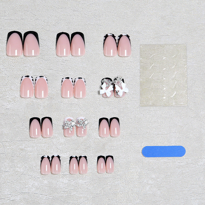 Acrylic nail set with glamorous starlights and elegant embellishments Acalora