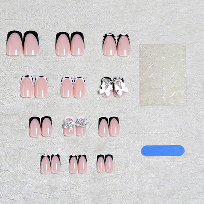 Acrylic nail set with glamorous starlights and elegant embellishments Acalora