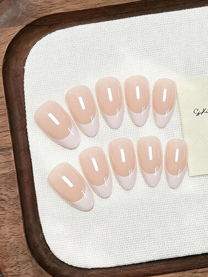 Acrylic Nail Set with Elegant French Tip Acalora