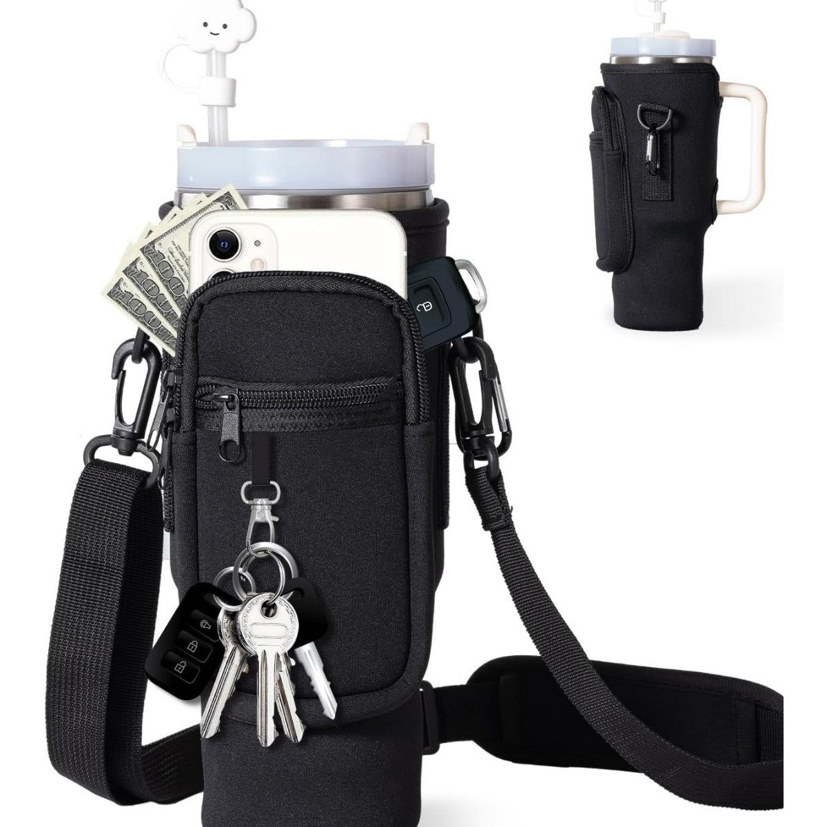 Women Multifunctional Drink Bag with Credit Card Slots Bowlift