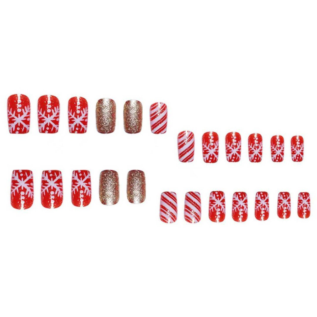Festive Themed Press-On Nail Art Set Acalora