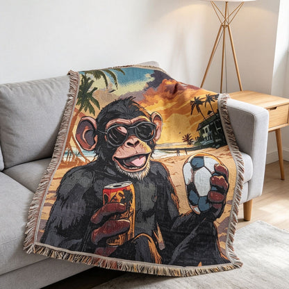 Whimsical Animal-Themed Tapestry Throw Blanket