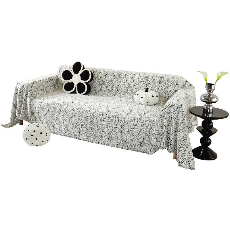 Elegant Leaf Pattern Sofa Cover