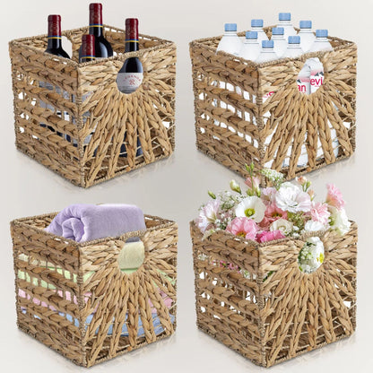 Premium Water Hyacinth Storage Basket Acalora