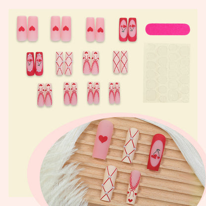 Heart-Themed Press-On Nail Set Acalora