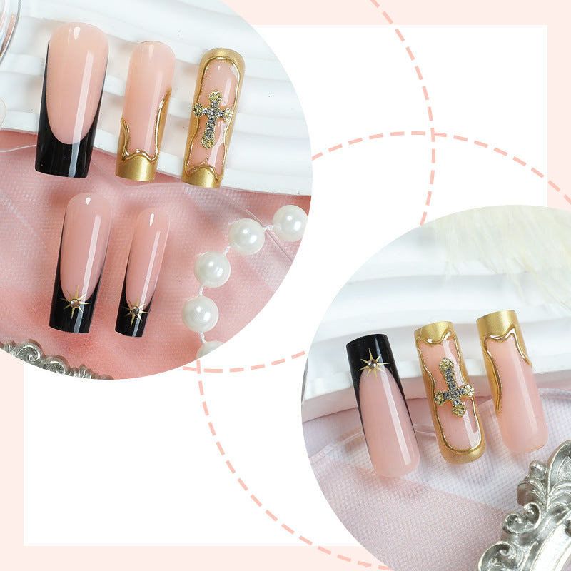 Elegant Structured Press-On Nail Art Set Acalora