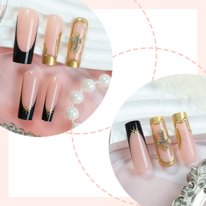 Elegant Structured Press-On Nail Art Set Acalora