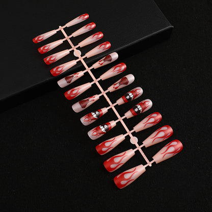 Artificial nails with creative flame patterns Acalora