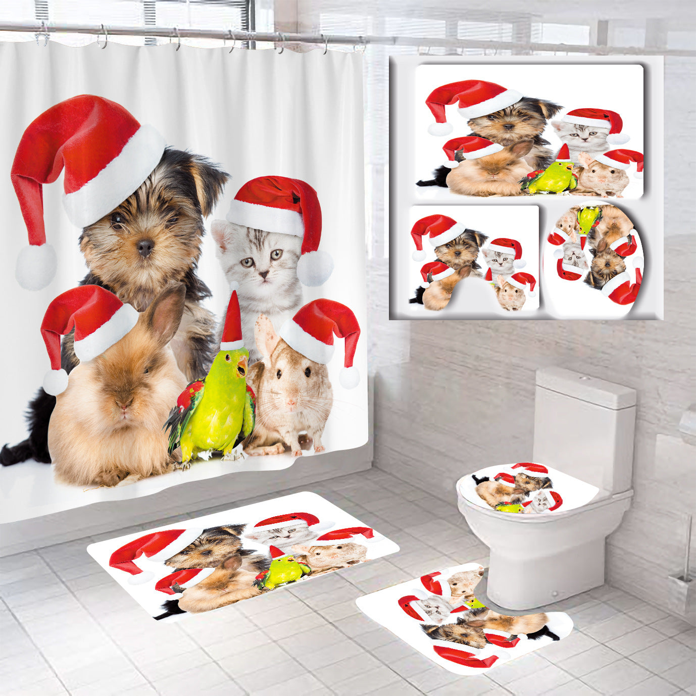 Christmas Themed Bathroom Set