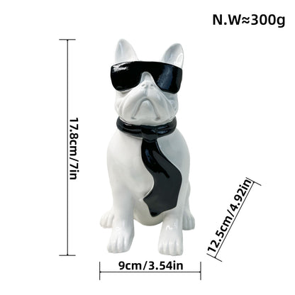 Colorful Bulldog Decoration Figure made of Resin Acalora
