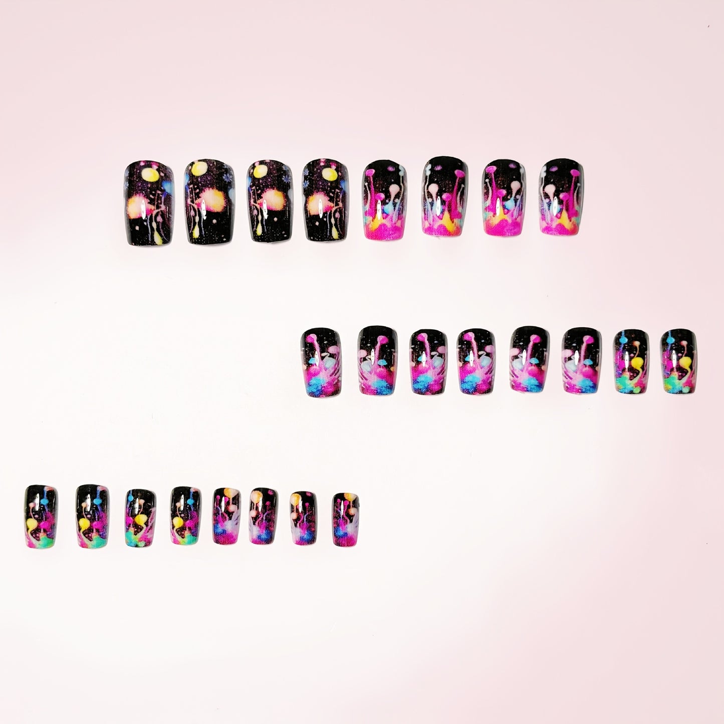 Artistic Splash Effect Nail Art Acalora