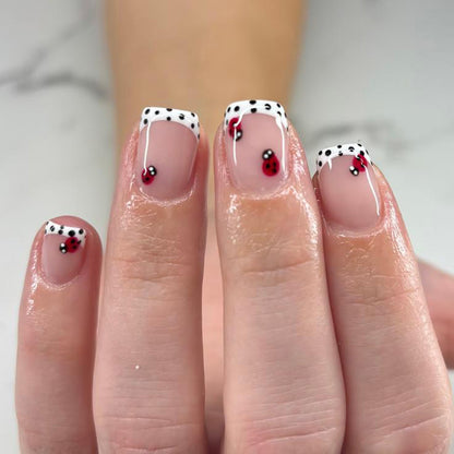 Nail art with cute ladybug designs Acalora