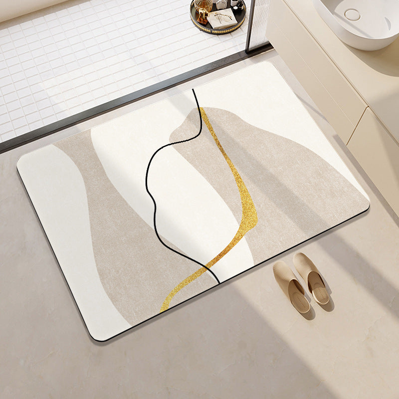Contemporary Geometric Bath Rug Acalora