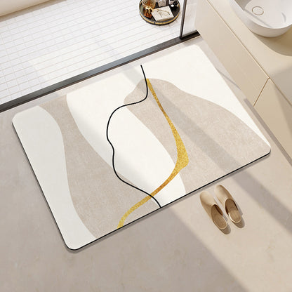 Contemporary Geometric Bath Rug Acalora