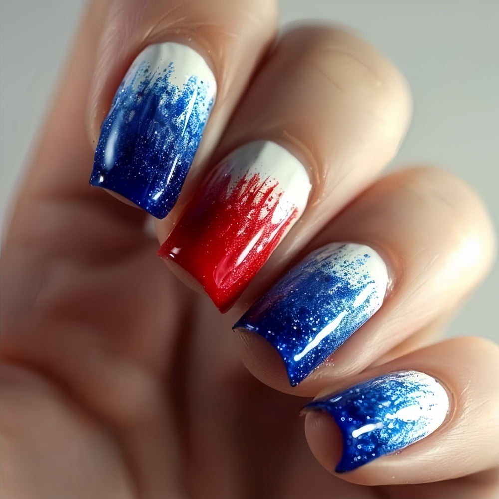 Art nails in creative gradient colors Acalora