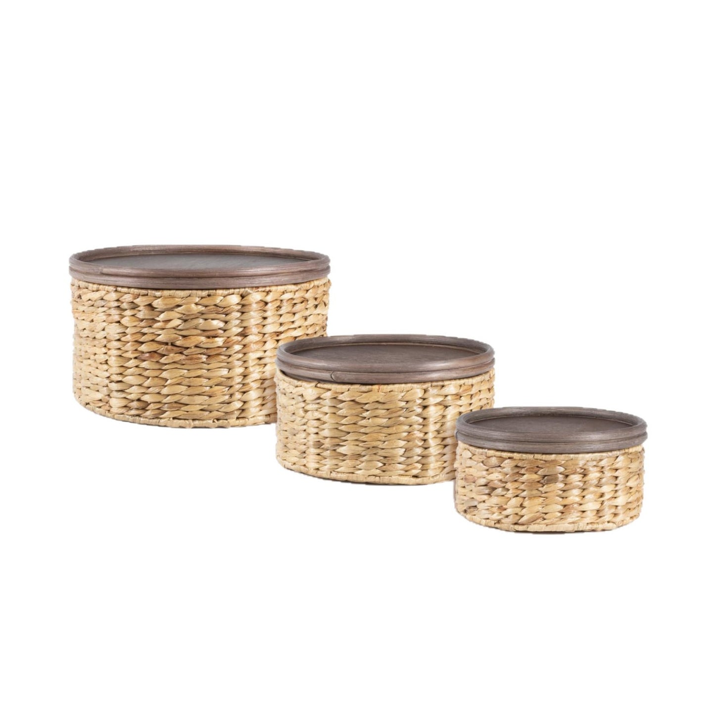 Handwoven storage basket with two handles Acalora