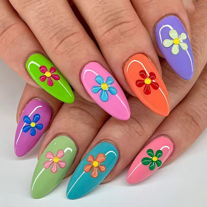 Decorative 3D Floral Nail Art Acalora